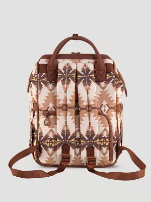 Southwestern Print Backpack:Turquoise:One Size