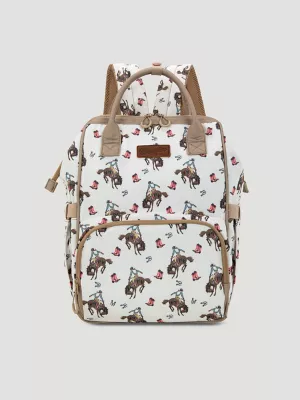Rodeo Print Backpack:Tan:One Size