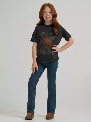 Girl's Wrangler x Lainey Wilson Oversized Graphic Tee in Horse Print