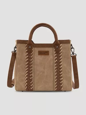 Small Braid Trim Tote:Tan:One Size