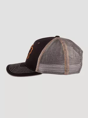 1947 Bronc Buster Trucker Baseball Cap:Black & Grey:One Size