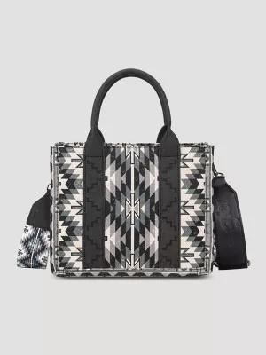 Southwestern Print Small Tote:Black:One Size: