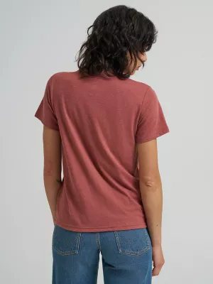 Womens Western Graphic Regular Fit Tee:Pearled Ivory:3XL