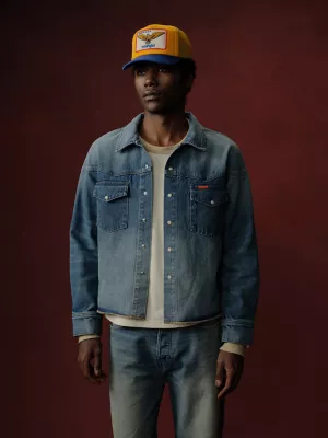 Wrangler x Cherry Denim Shirt Jacket in Denim