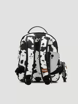 Cow Print Backpack:Pink:One Size: