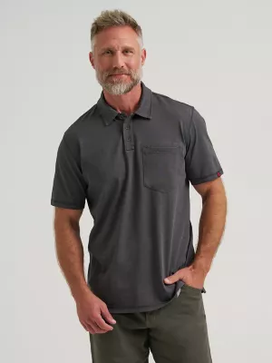 Wrangler® RIGGS Workwear® Performance Knit Polo in Asphalt Heather