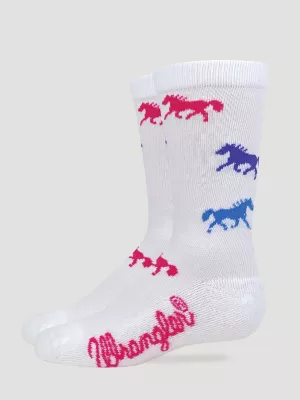 Kids Horses Crew Ultra-Dri Socks:Grey:ONE SIZE