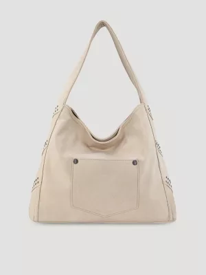 Boho Fringe Suede Bag:Beige:One Size: