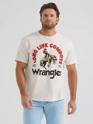 Wrangler x Diamond Cross Giddy Up Tee in Marshmallow