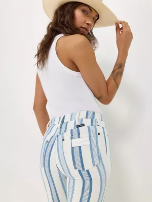 Women's Wrangler Retro® Striped Bailey High Rise Flare Jean in Gabby