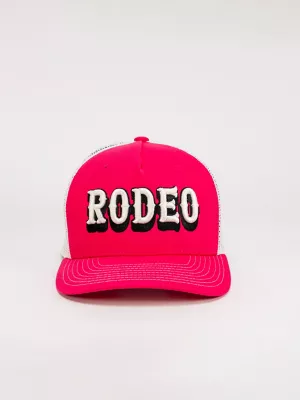 Womens Rodeo Trucker Hat:Pink:One Size
