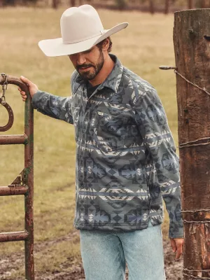 Wrangler All Terrain Gear Men's Campsite Flannel Shirt in Dark Slate