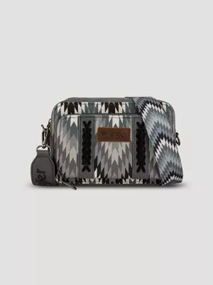 Zig Zag Print Cross Body:Grey:One Size:
