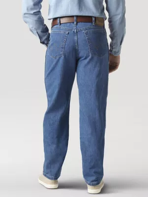 Wrangler Rugged Wear® Relaxed Stretch Flex Denim Jean - Stonewashed in Stonewashed