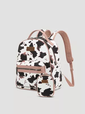 Cow Print Backpack:Pink:One Size: