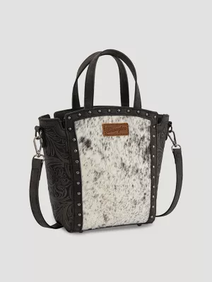 Cow Print Bucket Bag:Black:One Size