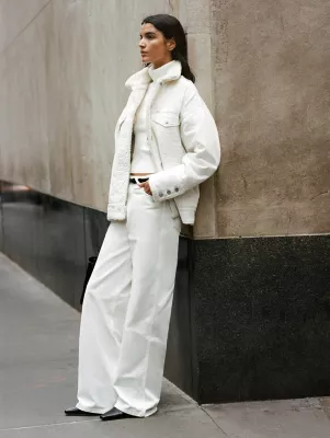 Wrangler + STAUD The Loose Jean in Cream