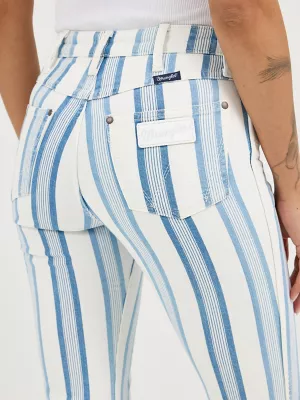 Women's Wrangler Retro® Striped Bailey High Rise Flare Jean in Gabby