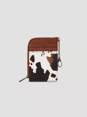 Cow Print Wallet:Brown:One Size