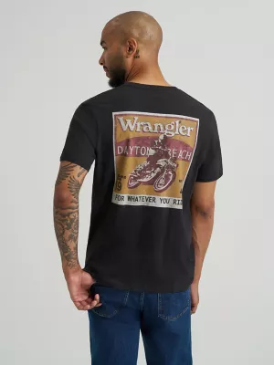 Men's Daytona Beach T-Shirt in Washed Black