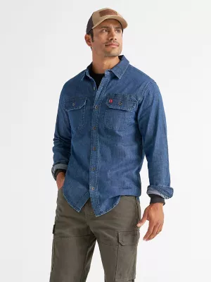 Wrangler® RIGGS Workwear® Ground Cloth Work Shirt in Medium Stone