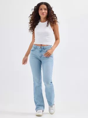 Women's Bold Boot Embroidered Jean in Sungazer