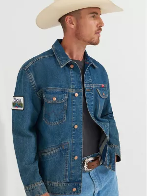 Wrangler x Coors Western Jacket in Indigo Buff