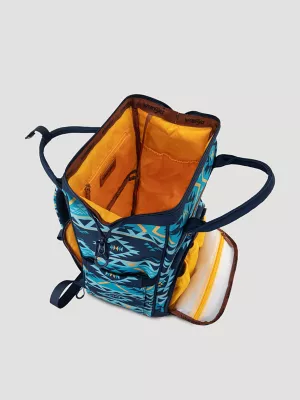 Southwestern Print Backpack:Turquoise:One Size