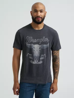 Men's Steerhead Graphic T-Shirt in Caviar Heather