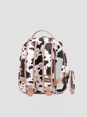 Cow Print Backpack:Pink:One Size: