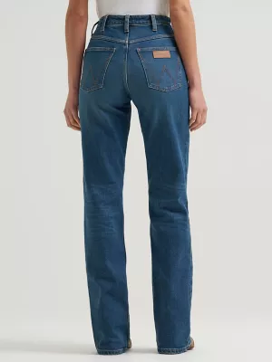 Women's High Rise Skylar Relaxed Bootcut Wrangler Riding Jean in Lena