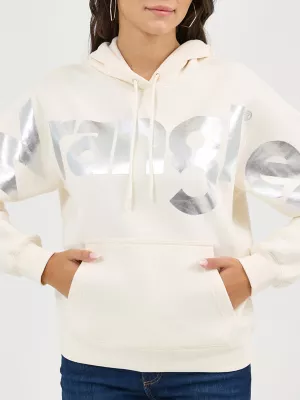 Women's Wrangler Bold Logo Hoodie in White