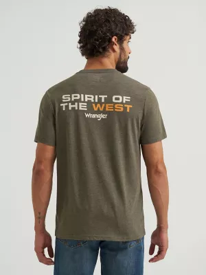 Men's Wrangler Back Graphic Pocket T-Shirt in Grape Leaf