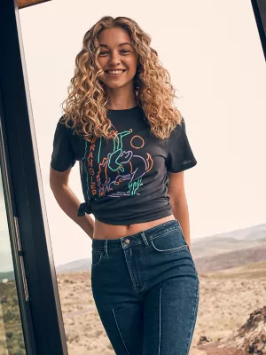 Women's Neon Sign Graphic Tee in Phantom