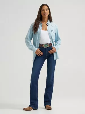Women's High Rise Rodeo Bootcut Wrangler Riding Jean in Kayla