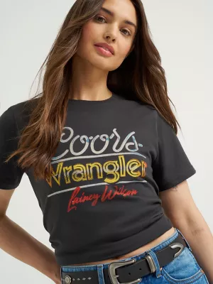 Wrangler x Coors Lainey Wilson Tee in Washed Black