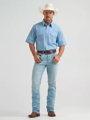 Men's 20X® Competition Advanced Comfort Short Sleeve Western Snap Shirt in Blue Jay