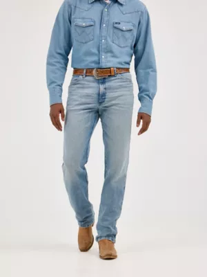 Wrangler® Cowboy Cut® Original Fit Vintage Wash Jean in Authentic Blue