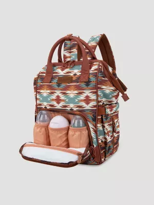 Southwest Print Backpack:Brown:One Size
