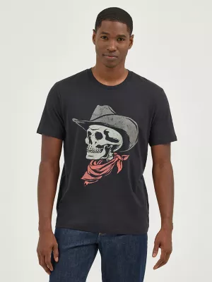 Men's Skull Rider Graphic T-Shirt in Jet Black