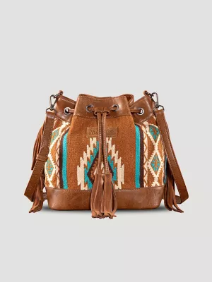 Tapestry Bucket Bag:Brown:One Size