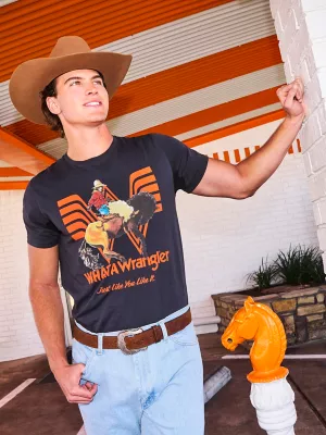 Wrangler x Whataburger Men's Long Live Burgers T-Shirt in Faded Black