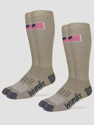 Mens Ultra Dri USA Tall Boot Sock:White:L