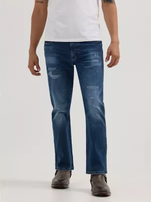 Men's Destructed Bootcut Jean in Rio