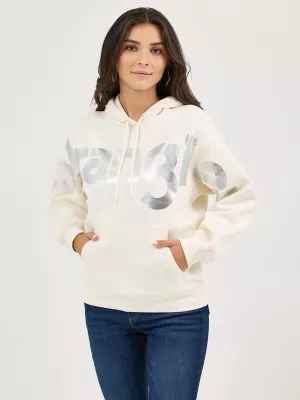 Women's Wrangler Bold Logo Hoodie in White