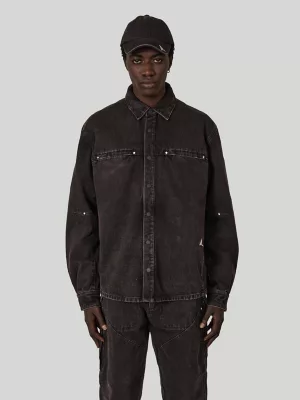 Wrangler x ROA Lona Denim Shirt in Demitasse Brown