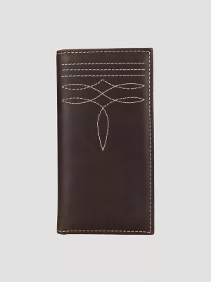 Leather Boot Stitch Rodeo Wallet:Brown:One Size