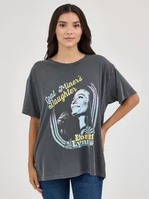 Women's Wrangler Retro® Loretta Lynn Oversized Band Tee in Jet Black