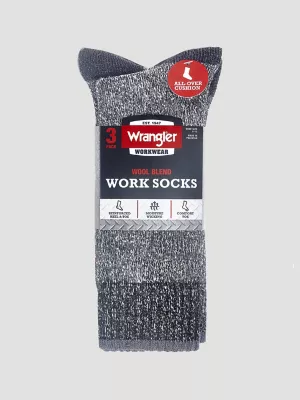 Mens Wool Blend Sock:Grey:One Size