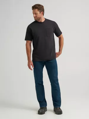 Wrangler® RIGGS Workwear® Short Sleeve 1 Pocket Performance T-Shirt in Black